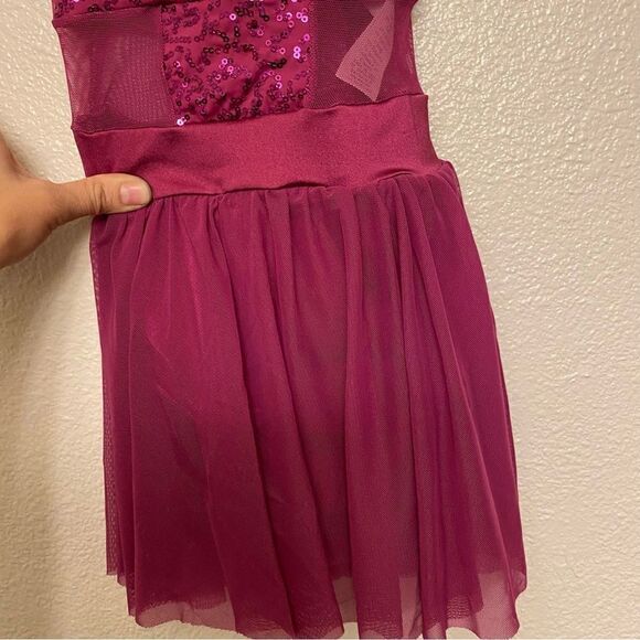 WEISSMAN Dance Costume hot pink Can't Help Falling In Love 11387 child SC 6 - Picture 7 of 13